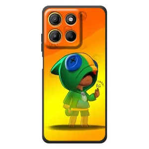 Чехол для Motorola Moto G17 Бравл Старс (VPrint) (Мальчик Леон)