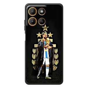 Чохли для Motorola Moto G17 (Leo чемпіон) (AlphaPrint) (Мессі Король)