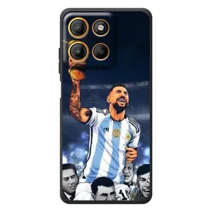 Чохли для Motorola Moto G17 (Leo чемпіон) (AlphaPrint) (Мессі з кубком)