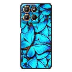 Чохол з принтом для 

Motorola Moto G17 
 - (Прикольні) (AlphaPrint) (Сині метелики)