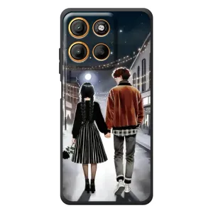 Чехол с дизайном Венздей 2 на Motorola Moto G17 (Уэнздей и Тайлер)
