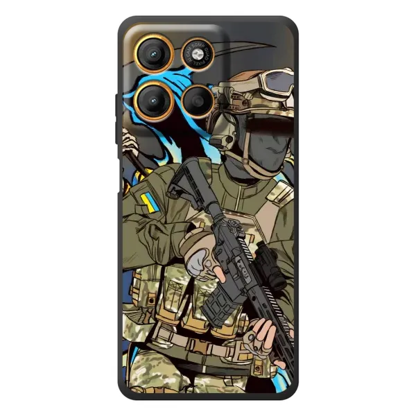 Чохол з принтом «Воїн ЗСУ» для Motorola Moto G17