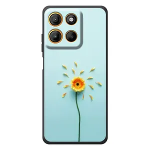 Чохли з квітами для Motorola Moto G17 (VPrint) (Жовта квітка)