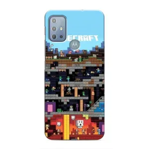 Чохол Майнкрафт на Motorola MOTO G20 (AlphaPrint) Minecraft (фон Minecraft)