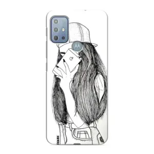 Чохол з друком для Motorola MOTO G20 - (Мода) (AlphaPrint) (Фото дівчини)