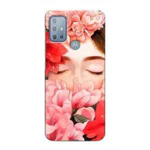 Чехлы (ART) Цветы на Motorola MOTO G20 (VPrint) (Очі в квітах)