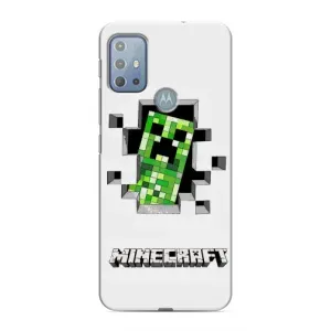 Чохол Майнкрафт на Motorola MOTO G20 (AlphaPrint) Minecraft (кріпер Майнкрафт)