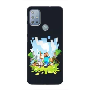 Чохол Майнкрафт на Motorola MOTO G20 (AlphaPrint) Minecraft (персонажі Minecraft)