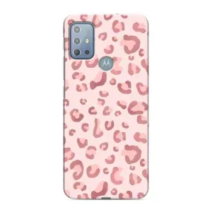 Чохол з розовим принтом для Motorola MOTO G20 (Рожевий леопард)