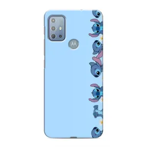Чехол с принтом Стич на Motorola MOTO G20 (Стич фон)