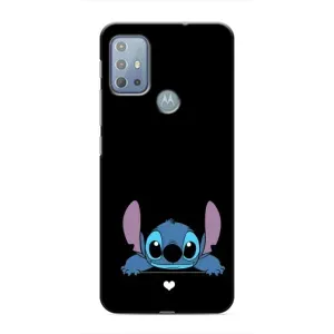Чехол с принтом Стич на Motorola MOTO G20 (Стич на черном)