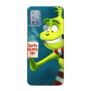 Різдвяні Чохли для Motorola MOTO G20 (VPrint) (Зелений Грінч)