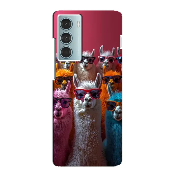 Чохол з принтом «Лами в окулярах» для Motorola MOTO G200
