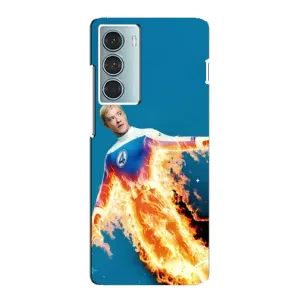 Чохол з принтом Фантастична четвірка для Motorola MOTO G200 (Людина-факел у вогні)