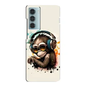 Чохол з Мавпами Motorola MOTO G200 - (AlphaPrint) (Макака в навушниках)