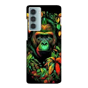 Чохол з Мавпами Motorola MOTO G200 - (AlphaPrint) (Мавпа в квітах)