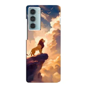 Чохол Король лев на Moto G200 (Сімба на скелі)