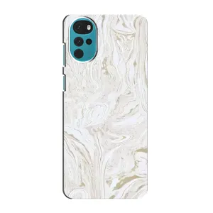 Мраморный чехол на Motorola MOTO G22 (VPrint) (Белый мрамор)