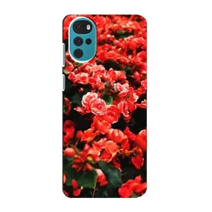 Чохли з квітами для Motorola MOTO G22 (VPrint) (Квіти червоні)