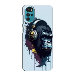 Чохол з Мавпами Motorola MOTO G22 - (AlphaPrint) (Горила в навушниках)