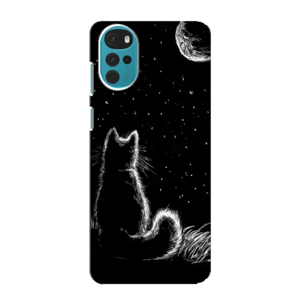 Чехол с принтом «Котик и луна» для Motorola MOTO G22 Чехол с принтом «Котик и луна» для Motorola MOTO G22