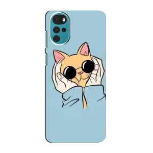Чохол на Моторола MOTO G22 з Котиками (VPrint) (Котик в окулярах)
