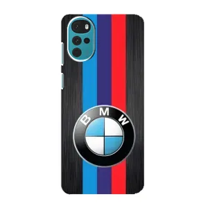 Чехол для Мото G22 - с принтом БМВ (AlphaPrint) (Лого BMW)