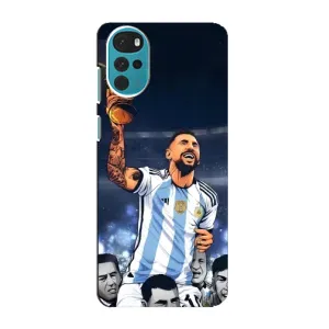 Чохли для Motorola MOTO G22 (Leo чемпіон) (AlphaPrint) (Мессі з кубком)