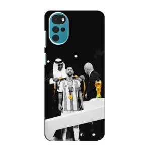 Чохли для Motorola MOTO G22 (Leo чемпіон) (AlphaPrint) (Мессі коронований)