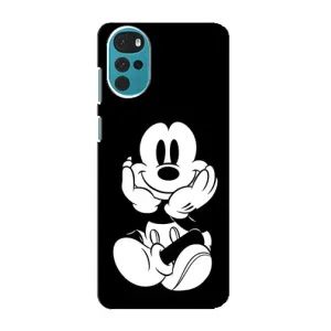 Міккі Маус чохол для Motorola MOTO G22 (AlphaPrint - Мультяшні) (Маус на чорному)