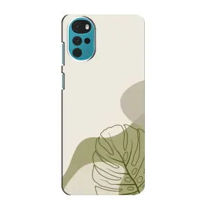 Силконовий чохол з принтом в квітах на Motorola MOTO G22 (Зелена монстера дизайн)