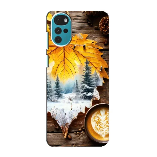 Чехол с принтом «Осенне-зимний кофе» для Motorola MOTO G22