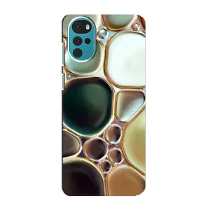 Мраморный чехол на Motorola MOTO G22 (VPrint) (Радужный Мрамор)