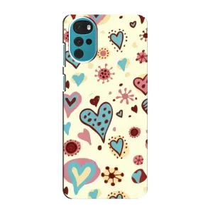 Чехлы для любимой на Моторола MOTO G22 (VPrint) (Сердечки)