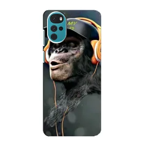 Чохол з Мавпами Motorola MOTO G22 - (AlphaPrint) (В навушниках)