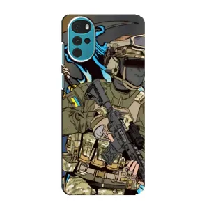 Чехлы с картинкой ЗСУ для Motorola MOTO G22 (AlphaPrint) (Воїн ЗСУ)