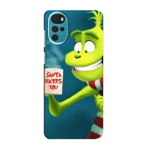 Різдвяні Чохли для Motorola MOTO G22 (VPrint) (Зелений Грінч)