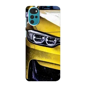 Чохли з Машинами на Моторола MOTO G22 (VPrint) (Жовта машина)