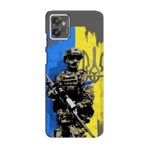 Чехлы с картинкой ЗСУ для Motorola MOTO G23 (AlphaPrint) (АРТ солдат)
