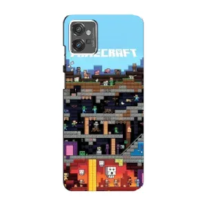 Чохол Майнкрафт на Motorola MOTO G23 (AlphaPrint) Minecraft (фон Minecraft)