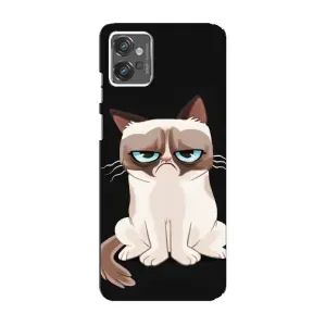 Чохол з принтом для Motorola MOTO G23 (AlphaPrint) Модні коти (Сумний кіт)
