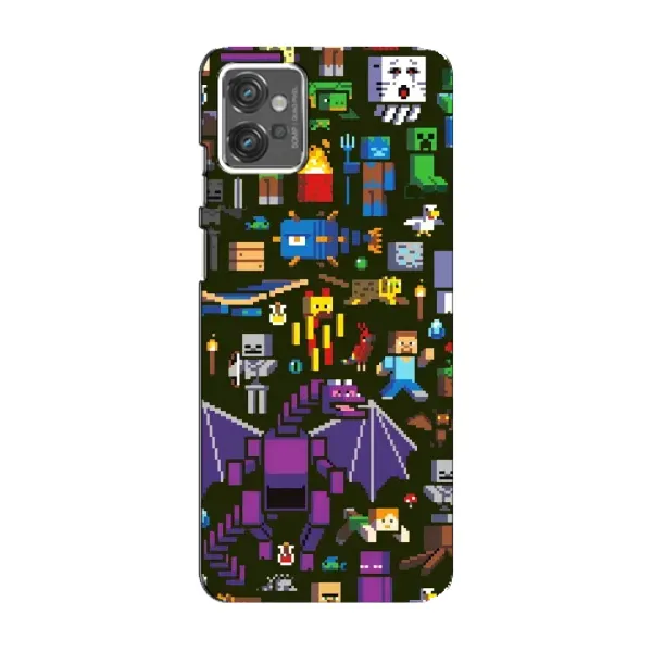 Чехол с принтом «Коллаж Майнкрафт» для Motorola MOTO G23