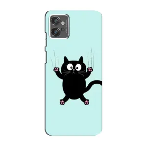 Чохол з принтом для Motorola MOTO G23 (AlphaPrint) Модні коти (Падаючий кіт)