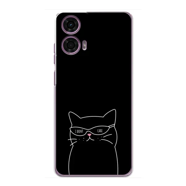 Чохол з принтом «Байдужий кіт» для Motorola MOTO G24 Power