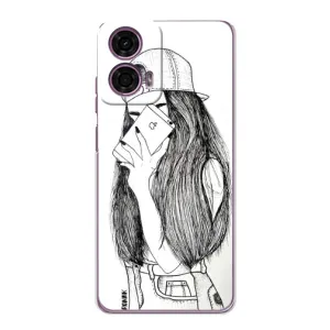Чохол з друком для Motorola MOTO G24 Power - (Мода) (AlphaPrint) (Фото дівчини)