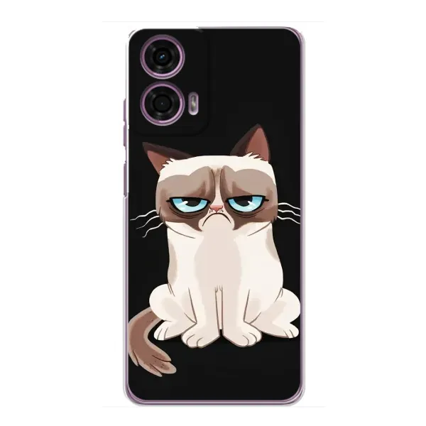 Чехол с принтом «Грустный кот» для Motorola MOTO G24 Power