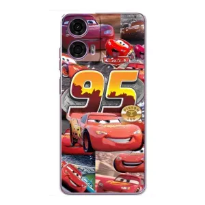 Силіконовий чохол Маквін для Motorola MOTO G24 Power (Колаж Блискавка Маквін)