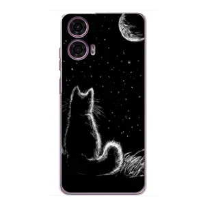 Чехол с принтом для Motorola MOTO G24 Power (AlphaPrint) Модные коты
