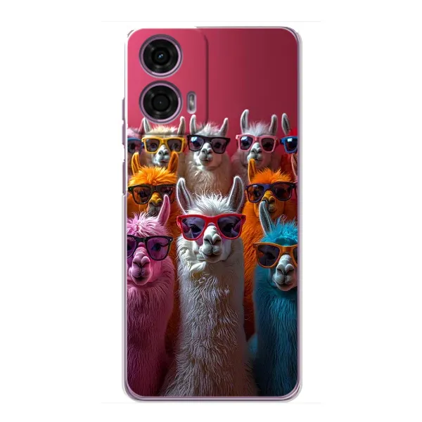 Чехол с принтом «Ламы в очках» для Motorola MOTO G24 Power Чехол с принтом «Ламы в очках» для Motorola MOTO G24 Power