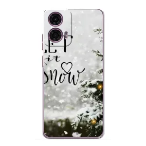Чохол з принтом «Let it snow» для Motorola MOTO G24 Power